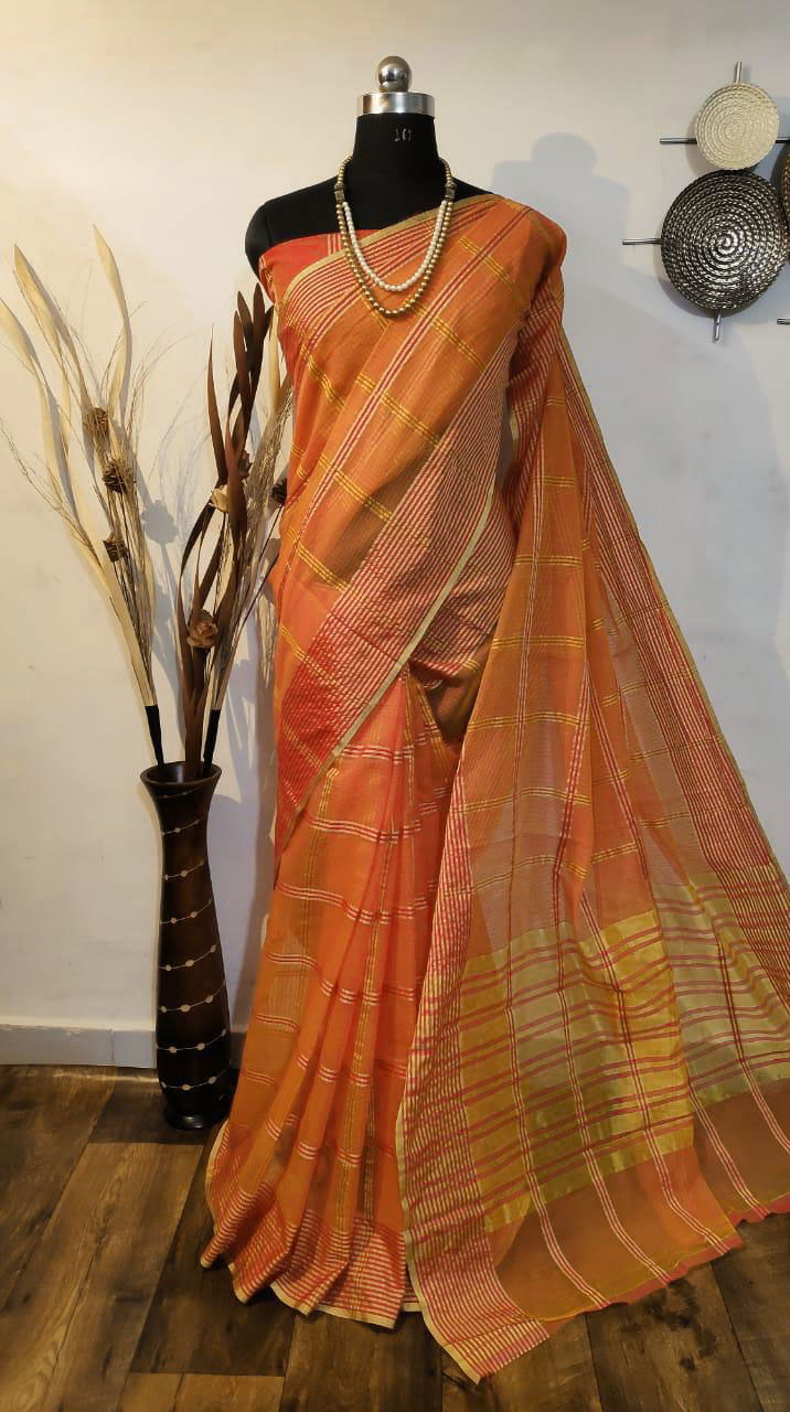 Kota Doria 1 Latest Fancy Designer Soft Cotton Silk Saree Collection